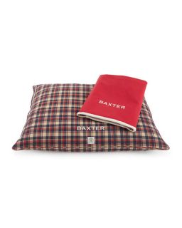 Harry Barker Large Plaid Dog Bed with Personalized Blanket