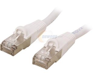 Open Box: Coboc CY CAT7 07  White 7 ft. 26AWG Snagless Cat 7 White Color 600MHz SSTP(PIMF) Shielded Ethernet Stranded Copper Patch cord /Molded Network LAN Cable