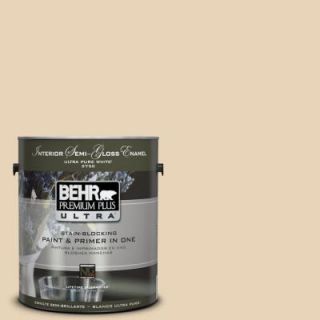 BEHR Premium Plus Ultra 1 gal. #PPU7 18 Sand Pearl Semi Gloss Enamel Interior Paint 375001