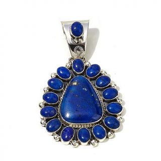 Chaco Canyon Lapis Cluster Sterling Silver Pendant   8023019