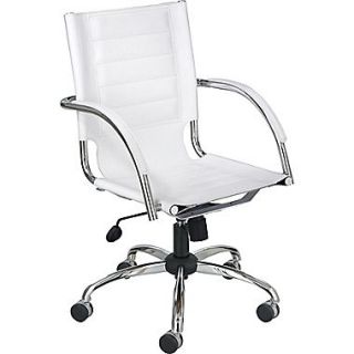 Safco Flaunt™ Leather Managers Chair, White