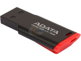 ADATA USA UV140 16GB USB 3.0 Flash Drive, Red/Black (AUV140 16G RKD)