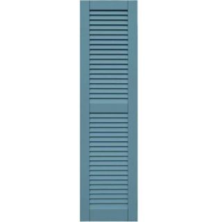 Winworks Wood Composite 15 in. x 58 in. Louvered Shutters Pair #645 Harbor 41558645