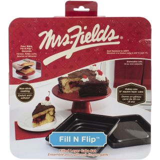 Mrs. Fields (TM) Fill N Flip Square Cake Pan Set 9inx9inx2.25in