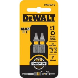 DEWALT 1 in. MAXFIT SQ1 Bit Tip (2 Pack) DWA1SQ1 2