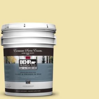 BEHR Premium Plus Ultra 5 gal. #P330 2 Lime Bright Satin Enamel Exterior Paint 985005