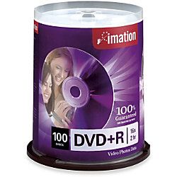 Imation DVDR Recordable Media Spindle 4.7GB Pack Of 100