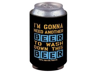 Another Beer To Wash Down This Beer Humor Black Can Koozie
