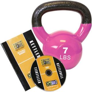 GoFit 7 lb Premium Kettlebell with Training DVD