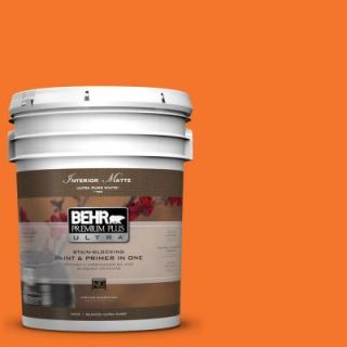 BEHR Premium Plus Ultra 5 gal. #230B 7 Kumquat Flat/Matte Interior Paint 175305