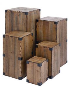 Wood Pedestals (Set of 5) by UMA