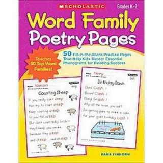 Word Family Poetry Pages (Workbook) (Paperback)