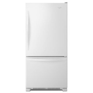 Whirlpool 22.07 cu ft Bottom Freezer Refrigerator with Single Ice Maker (White) ENERGY STAR