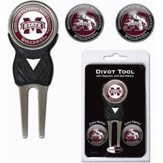 Team Golf NCAA Mississippi State Divot Tool Pack With 3 Golf Ball Markers