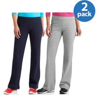 Danskin Now Women's Dri More Bootcut Pants available in Regular and Petite, 2 Pack Value Bundle