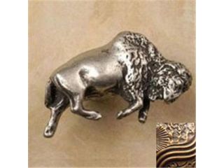 Anne at Home 378 3 Buffalo Facing Left Knob in Rubbed Bronze