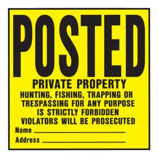 12" x 12" Posted Sign