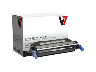 V7 V74730B Black LaserJet Replacement Toner Cartridge with Smart Chip for HP Q6460A