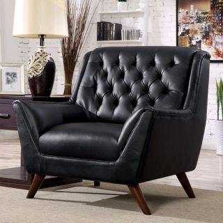 Furniture of America Valentino Mid Century Modern Bonded Leather Club