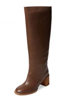 Mid Heel Tall Leather Boot by See by Chloe