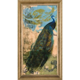 Ashton Wall D%C3%A9cor LLC Embellished Peacock I Framed Painting Print