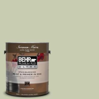 BEHR Premium Plus Ultra 1 gal. #ECC 12 2 Meadow Glen Flat/Matte Interior Paint 175401