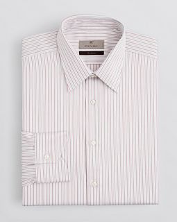 Canali Textured Herringbone Stripe Dress Shirt   Regular Fit   Exclusive
