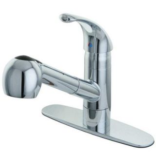 Kingston Brass Century Gourmetier Single Handle Pull Out Spray Kitchen Faucet