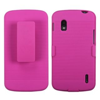 INSTEN Hot Pink Rubberized Holster for LG E960 Nexus 4   15395491