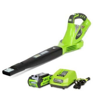 GreenWorks G MAX 40V 150MPH Cordless Sweeper with 2AH Battery and Charger