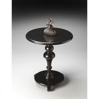 Black Licorice Table with Turned Pedestal Base   7197776