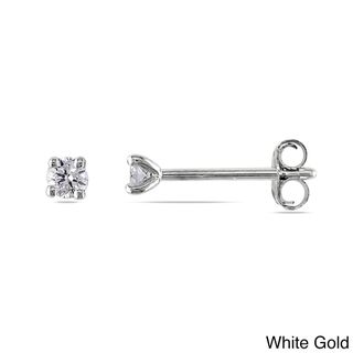 Miadora 14k White or Yellow Gold 1/10ct TDW Diamond Stud Earrings (G H