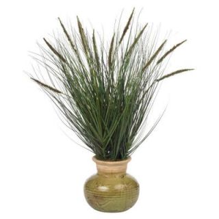 Nearly Natural 27 In. Potted Grass with Mini Cattails Silk Plant 4730