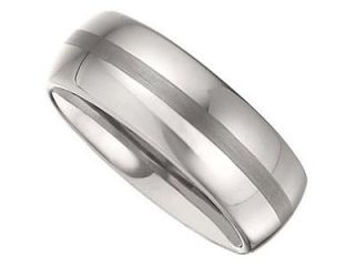 8.3MM Dura Tungsten Domed Band With Satin Center Size 9.5