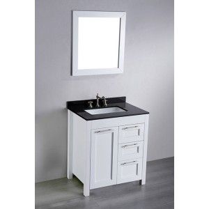 Bosconi SB 267 1 Bathroom Vanity, 30 Contemporary Single Vanity   White
