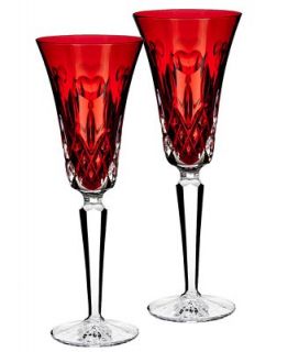 Waterford Toasting Flutes, Set of 2 I Love Lismore Red   Collections