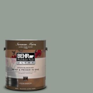 BEHR Premium Plus Ultra 1 gal. #N400 4 Forest Path Matte Interior Paint 175401