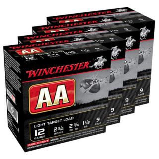 Winchester AA Target Loads 250Rd Case 12 ga. 2 3/4 1 1/8 oz. #9 1145 fps 800596