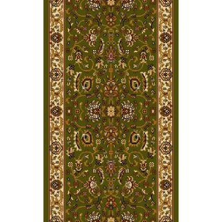 Home Dynamix Brussels Green and Ivory Rectangular Indoor Woven Runner (Common: 2 x 12; Actual: 27 in W x 132 in L)