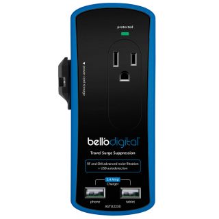 Bell'O 2 Outlet 306 Joules General Use Surge Protector with Usb Charger
