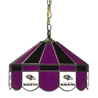 Imperial IM 18 4025 Baltimore Ravens 16 inch Diameter Stained Glass Pub Light