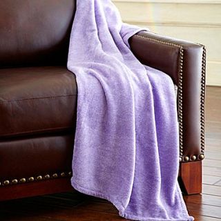 Colonial Textiles Heathered Solid Fleece Throw Blanket; Lilac