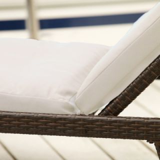 Home Loft Concept Aruba Outdoor Wicker Chaise Lounge with Cushion