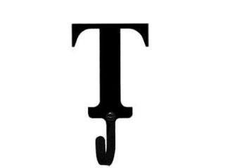 Village Wrought Iron WH T S Letter T Wall Hook Small