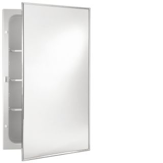 Broan Styleline 16 in W x 22 in H Stainless Steel Plastic Recessed Medicine Cabinet