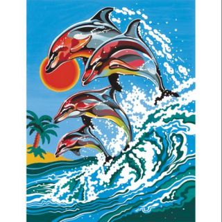 Medium Paint By Number Kits 9"X12" Dolphins