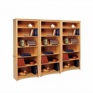 Prepac Sonoma 6 Shelf Wall Bookcase in Maple   MDL 3277 PKG