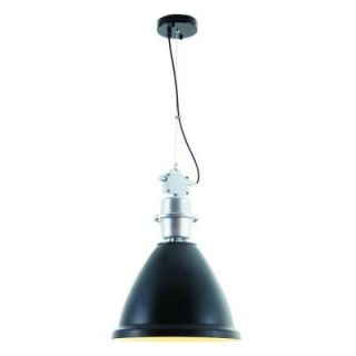 Elegant Lighting Industrial 1 Light Black Pendant Lamp PD1234