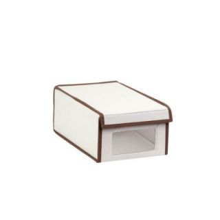 Honey Can Do Medium Canvas Window Shoe Box in Natural SFT 02065