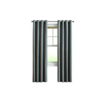 Home Decorators Collection Gray 290 GSM Curtain   50 in. W x 63 in. L COT5063GRY